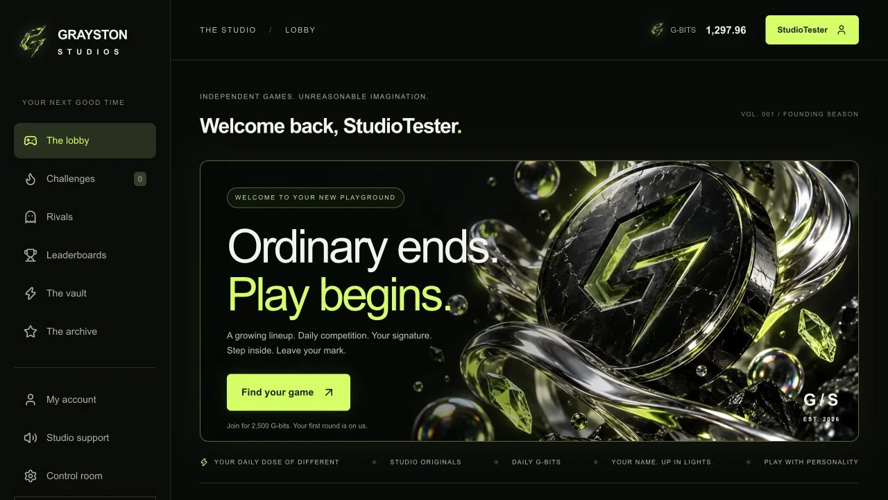 Grayston Studios product interface