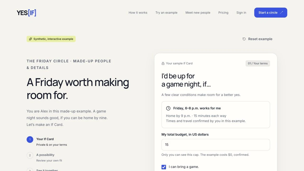 YESIF product interface